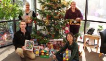 Houston's participated in the 2017 Fox 12 Les Schwab Toy Drive