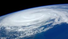 Hurricane, viewed from space