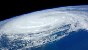 Hurricane, viewed from space