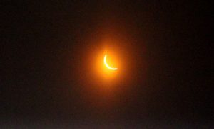 99% Totality in Wilsonville, Oregon as seen through the (eclipse glasses).