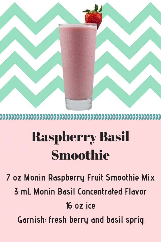 Monin's Raspberry Basil Smoothie