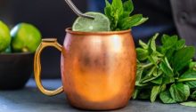 Moscow Mule in a copper mug