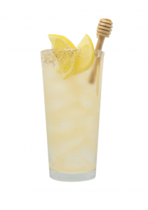 Hot Honey Lemonade in a glass