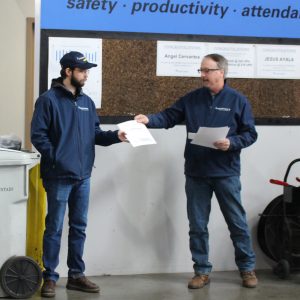 Cameron receives his Top Productivity SPARQ Award